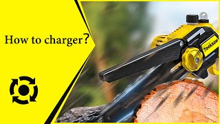 8‘mini chainsaw How to charger？ [upl. by Ainniz162]