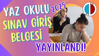 Anadolu Aöf 2024 Yaz Okulu Sınav Giriş Belgesi Yayınlandı Sınavın Etki Oranı Ders Geçme [upl. by Roee]