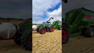 FENDT 728 Vario Bergmann Chaser Bin CLAAS 8900 Lexion Combine Harvester on Barley [upl. by Nitsud]