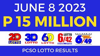 Lotto Result June 8 2023 9pm PCSO [upl. by Zetes]