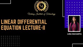 Linear differential equation lectureII [upl. by Latoya]