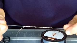 how to deel 2 een voorslag bevestigen  how to tie a snagleader dubble uni knot [upl. by Marlyn]