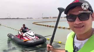 A trip to “dukes the palm “experience the flyboard hydro water sports in dubai [upl. by Atokad]