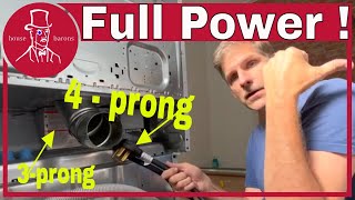 How to Install an Electric Dryer  Hook Up 4 Prong Cord to GE Stacked Laundry Centers [upl. by Martz]