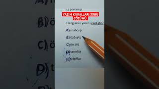 YAZIM KURALLARI SORU ÇÖZÜMÜ TYT TÜRKÇE KPSS TÜRKÇE YKS 2025 KPSS 2025 tyt yks kpss lgs shorts [upl. by Anna]