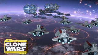 Epic Star Wars Clone Wars Space Battle [upl. by Irep]