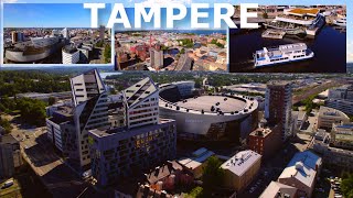 Tampere drone 4K Elokuu 2022 [upl. by Suirauqed186]