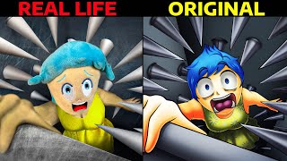 JOY IN THE MOST DANGEROUS ROOM INSIDE OUT  Real Life VS Original Animations in Real Life parody [upl. by Acnayb]