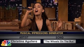 Wheel of Musical Impressions with Ariana Grande [upl. by Wetzell]