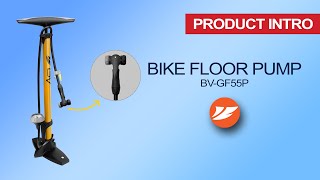 BV Bike Pump With Gauge and Twin Valve  BVGF55P  Product Intro [upl. by Grindle]