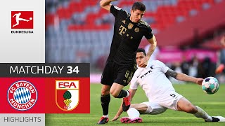 FC Bayern München  FC Augsburg  52  Highlights  Matchday 34 – Bundesliga 202021 [upl. by Lindner]