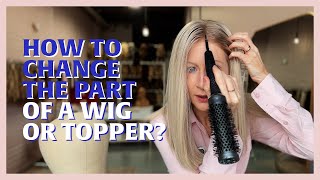 How to change the part on a human hair wig or hair topper [upl. by Lanti]