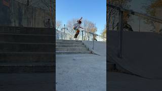 Ollie over 5 Steps 🛹 steps stairs learning skateboarding learntoskate skate skatingisfun [upl. by Nabla997]