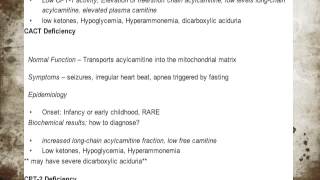 Biochemical Defect in Carnitine Deficiency Disease  Dr M Hanna [upl. by Hester575]