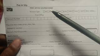 How To Fill Up Post Office Deposit Form  INDIA POST [upl. by Henke]