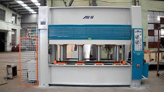 PLYWOOD HOT PRESS MACHINEHYDRAULIC HOT PRESS MACHINE 5 LAYERS AUYU [upl. by Leinto]