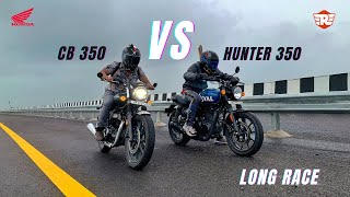 Royal Enfield Hunter 350 Vs Honda Hness CB350 Long Highway Battle  Ye to Hona Hi Tha😵 [upl. by Annohsak]