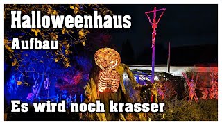 Halloweenhaus Lüneburg 2024  Sumpf des Todes  Aufbau [upl. by Oznarol]