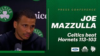 POSTGAME PRESS CONFERENCE Joe Mazzulla talks Hornets sweep Luke Kornets big night in Charlotte [upl. by Weihs]