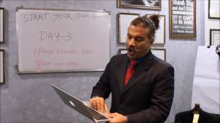 Start Your Own Business  Day 3  One Page Business Plan  By Adv Nithia [upl. by Nrubloc]