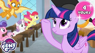 Twilights Lessons at the School of Friendship 🎓🥰  4 HOURS  My Little Pony Friendship is Magic [upl. by Herodias]