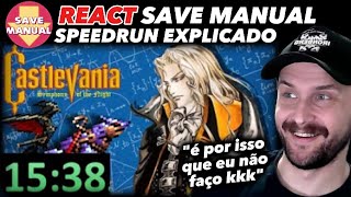 A SPEEDRUN de SYMPHONY EXPLICADA pelo SaveManual  CASTLEVANIA SYMPHONY OF THE NIGHT  REACT [upl. by Ydospahr658]