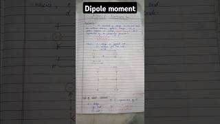 Dipole Momentchemistry chemistrynotes dipole dipolemoment [upl. by Ididn805]