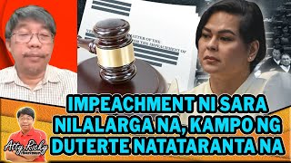 IMPEACHMENT NI SARA NILALARGA NA KAMPO NG DUTERTE NATATARANTA NA [upl. by Margarete296]