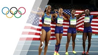 USA Womens 4x100m Relay wins gold [upl. by Klemens197]