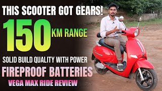 Vespa Electric Scooter India  Vega Max Ride Review  EV Bro [upl. by Riobard770]