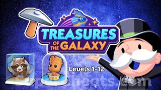 Monopoly Go Treasures of the Galaxy levels 112  November 2024 [upl. by Ignazio769]