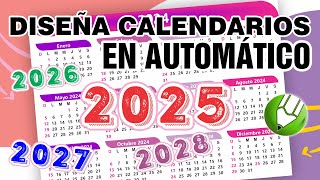 📆🔥 Cómo crear CALENDARIO 2025 en Automático con CorelDraw ALMANAQUE 2025 💥 CALENDARIO 2025 [upl. by Ellener]