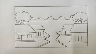 Drisso Scenery  Drawing Very Very Very Easy [upl. by Losiram]