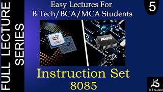 Instruction Set Of 8085 Microprocessor  Microprocessor And Microcontroller  BTech  Lect 5 [upl. by Northrop]