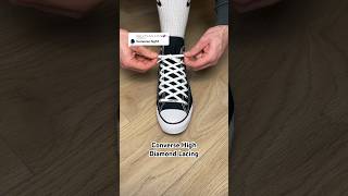 How to Lace Converse High Tops Diamond Lacing Method 🤩 [upl. by Assirim569]