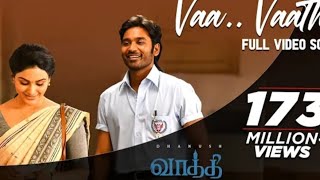 Vaathi  Vaa Vaathi Song  Tamil movie song  Dhanusu Movie  Remix song  DJ song in Tamil [upl. by Osei]