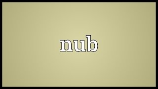 Nub Meaning [upl. by Hew]