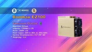 Bombax EZ100 12500Mhs Ethereum Classic Miner Setup [upl. by Riabuz419]