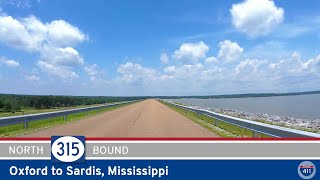 Mississippi Highway 315 Oxford to Sardis  Drive Americas Highways 🚙 [upl. by Yeo]