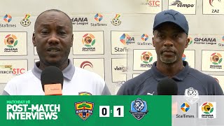 Accra Hearts of Oak 01 Accra Lionspostmatch interviews  Ghana Premier League [upl. by Trudie]