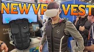 New Haptics Vest Skinetic Review  CES 2023 VR [upl. by Floria]