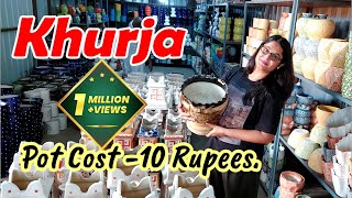 🔴 सबसे सस्ता Ceramic Pot Manufacturing Packagingkhurja factory visit gardening [upl. by Elesig919]