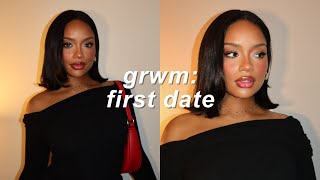 GRWM for a first date  date night makeup dating tipsadvice hair  outfit [upl. by Attey764]