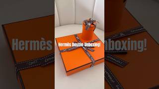 HERMÈS DOUBLE UNBOXING 🍊  Mosaïque Tray amp Twilly hermesunboxing [upl. by Wadleigh]