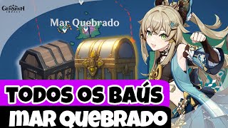 ROTA COMPLETA COM TODOS OS BAÃšS DO MAR QUEBRADO PARTE 3 GENSHIN 48 [upl. by Harmaning]