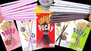 ASMR  POCKY Milky MATCHA  DOUBLE Choco  ALMOND  CHOCOLATE  COOKIES amp CREAM [upl. by Gunning]