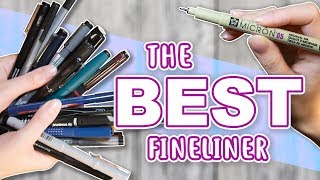 FINDING THE BEST FINELINER  Testing 20 Fineliner Pens  Pigment Watercolor amp Markers Test [upl. by Polik744]