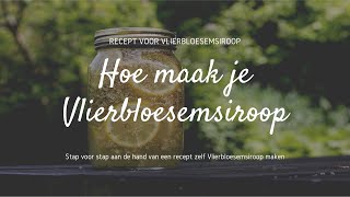 Vlierbloesemsiroop maken  Hoe maak je Vlierbloesemsiroop [upl. by Ahsiaa]