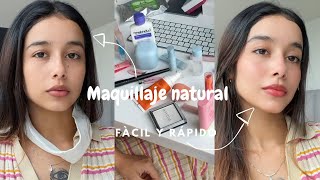 maquillaje natural✨ maquillaje para principiantes sin base ni corrector  fácil y rápido [upl. by Noived]