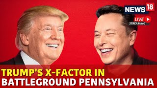 Elon Musk Trump Pennsylvania Rally  Trump Vs Kamala  US Elections 2024  US News  Trump News Live [upl. by Iruj]